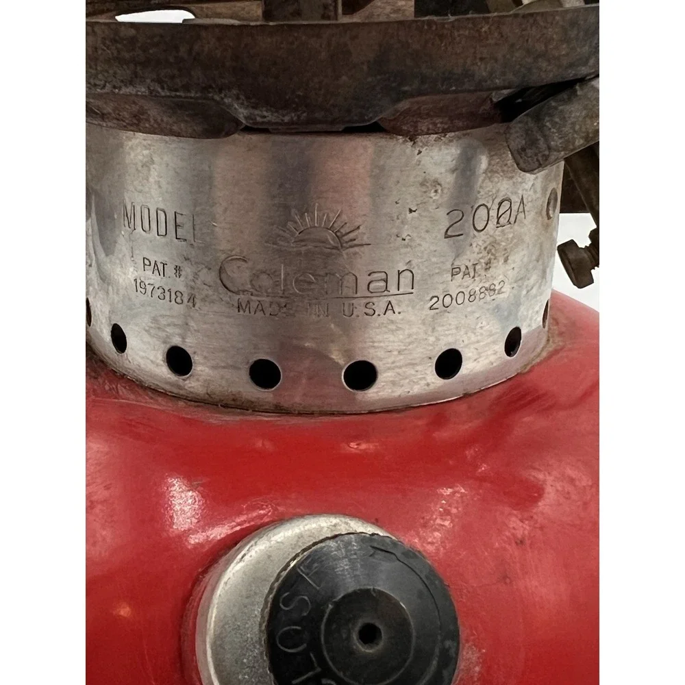 Coleman 200A Lantern - Red Vintage 1955 No Glass